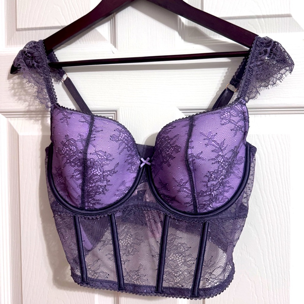 NWT victoria's Secret purple lace corset